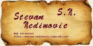Stevan Nedimović vizit kartica